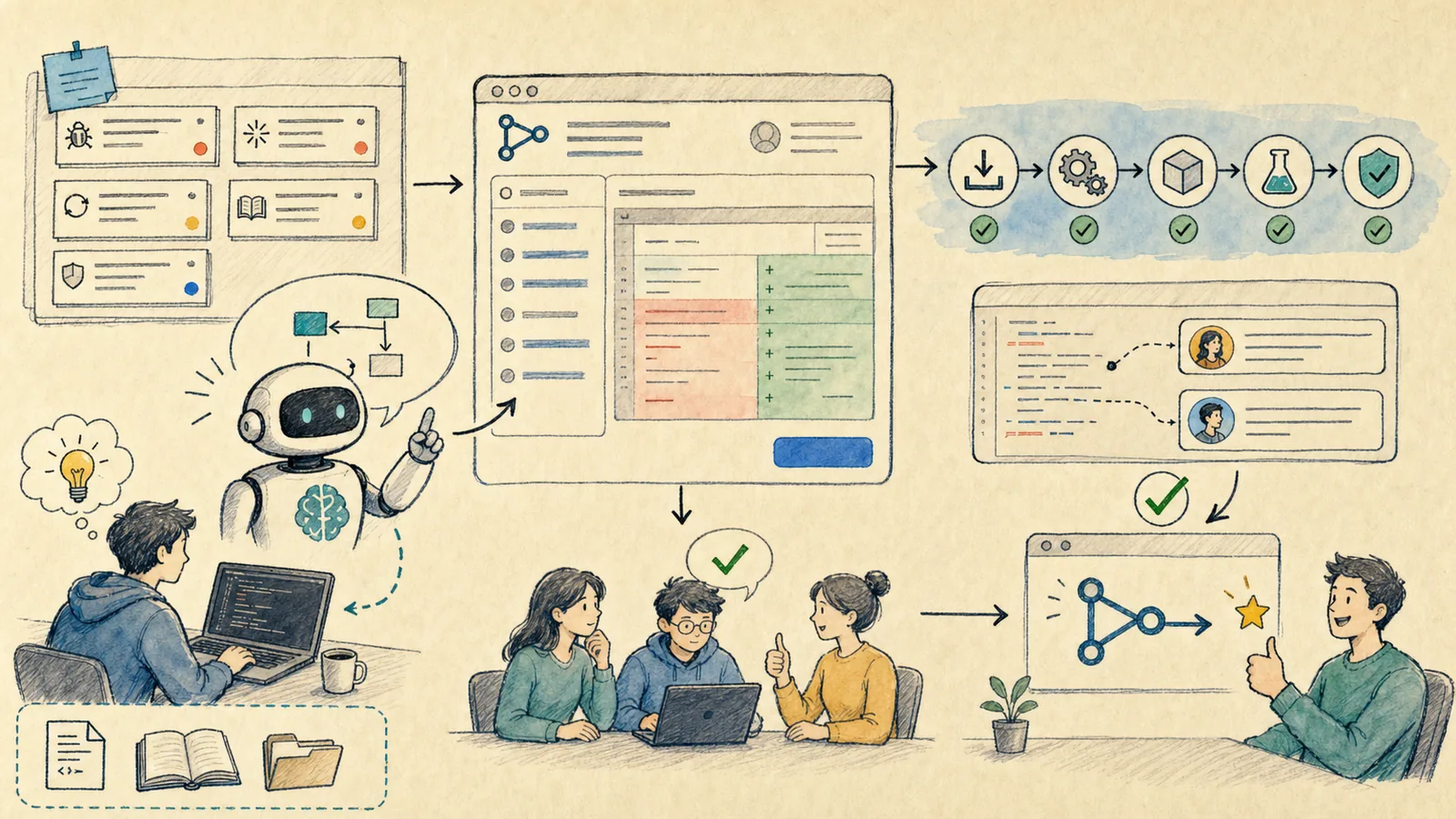 Claude Code GitHub Actions 团队协作手绘图