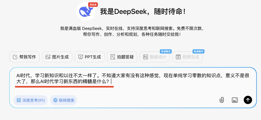 DeepSeekR1满血版使用预览